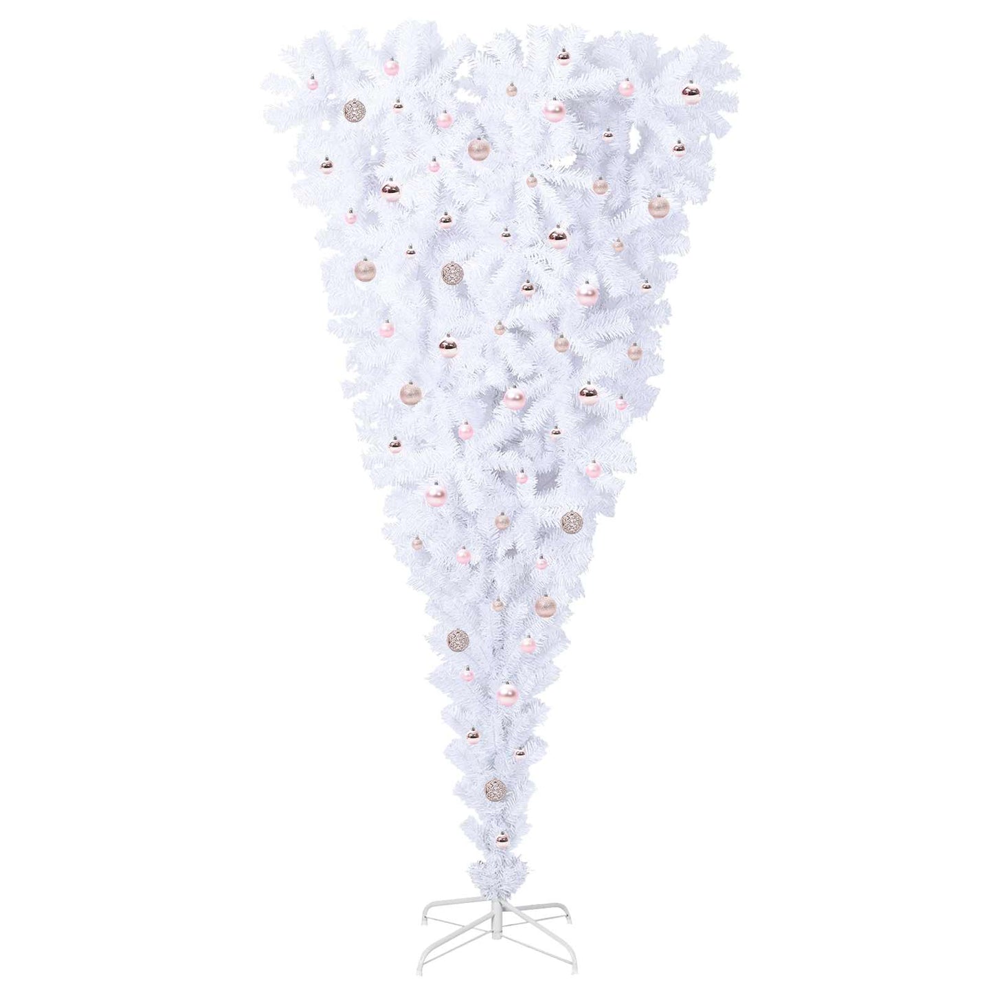 Kunstkerstboom met 300 LED Wit 240 cm PVC en Staal
