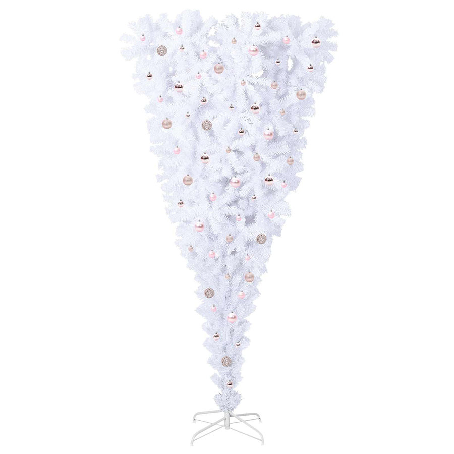 Kunstkerstboom met 300 LED Wit 240 cm PVC en Staal
