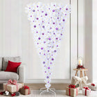 Kunstkerstboom 240 cm wit met 300 LED paars