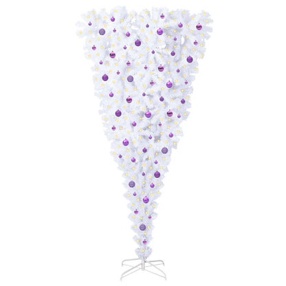 Kunstkerstboom met 300 LED Wit 240 cm PVC en Staal