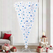 Kunstkerstboom 240 cm wit met 300 blauwe LED USB