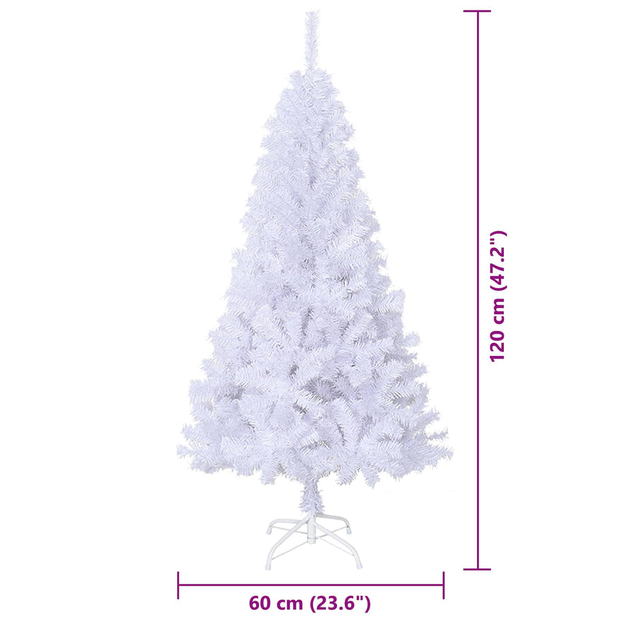 Kunstkerstboom met 150 LED Wit 120 cm PVC en staal