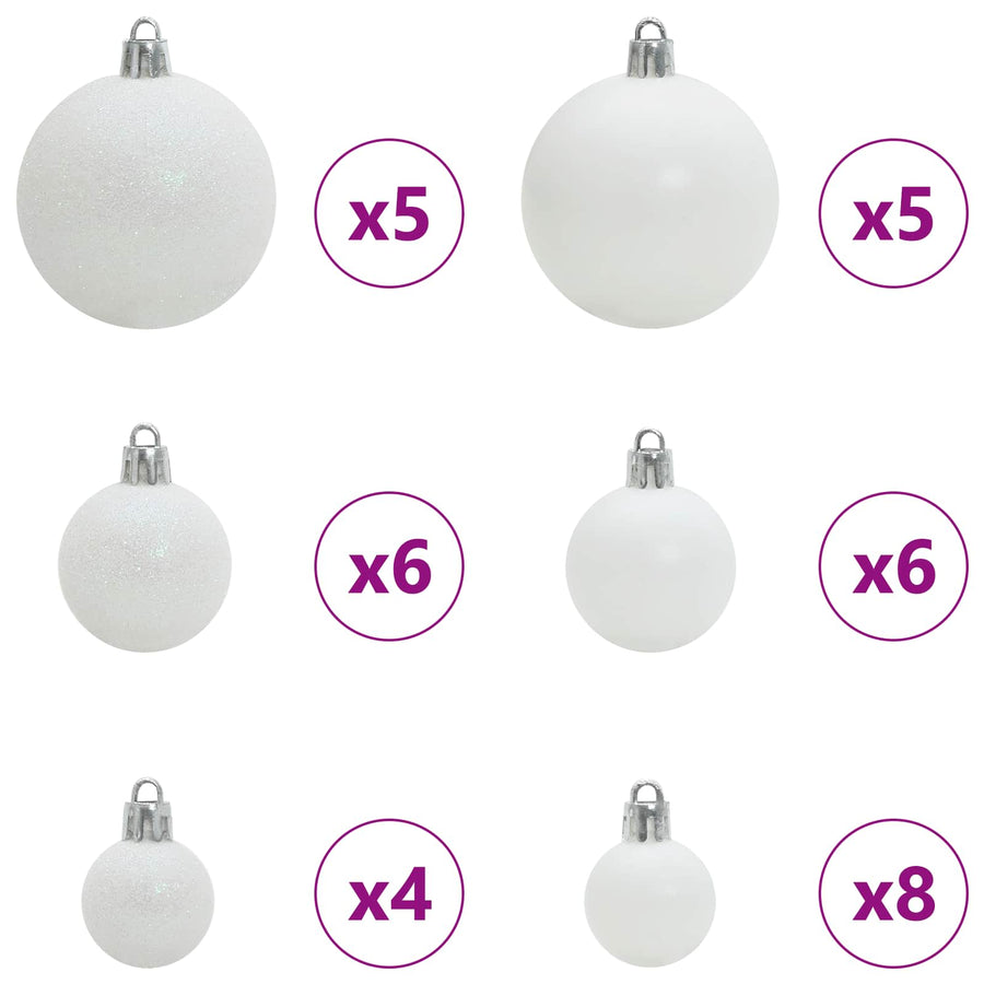 Kunstkerstboom met 150 LED Wit 120 cm PVC en staal