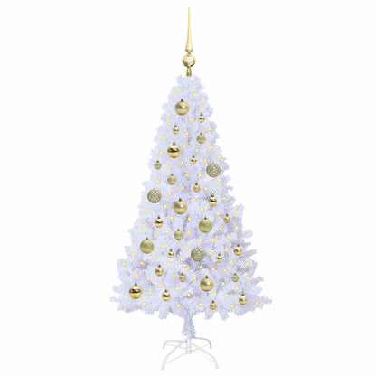 Kunstkerstboom met 150 LED Wit 120 cm PVC en staal