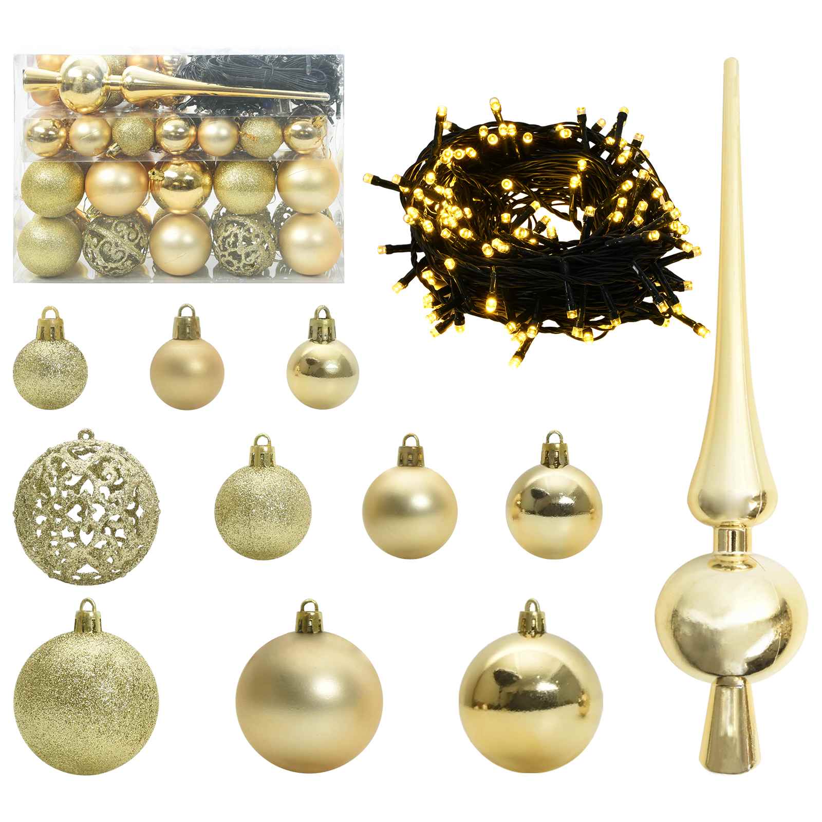 Kunstkerstboom met 150 LED Wit 120 cm PVC en staal