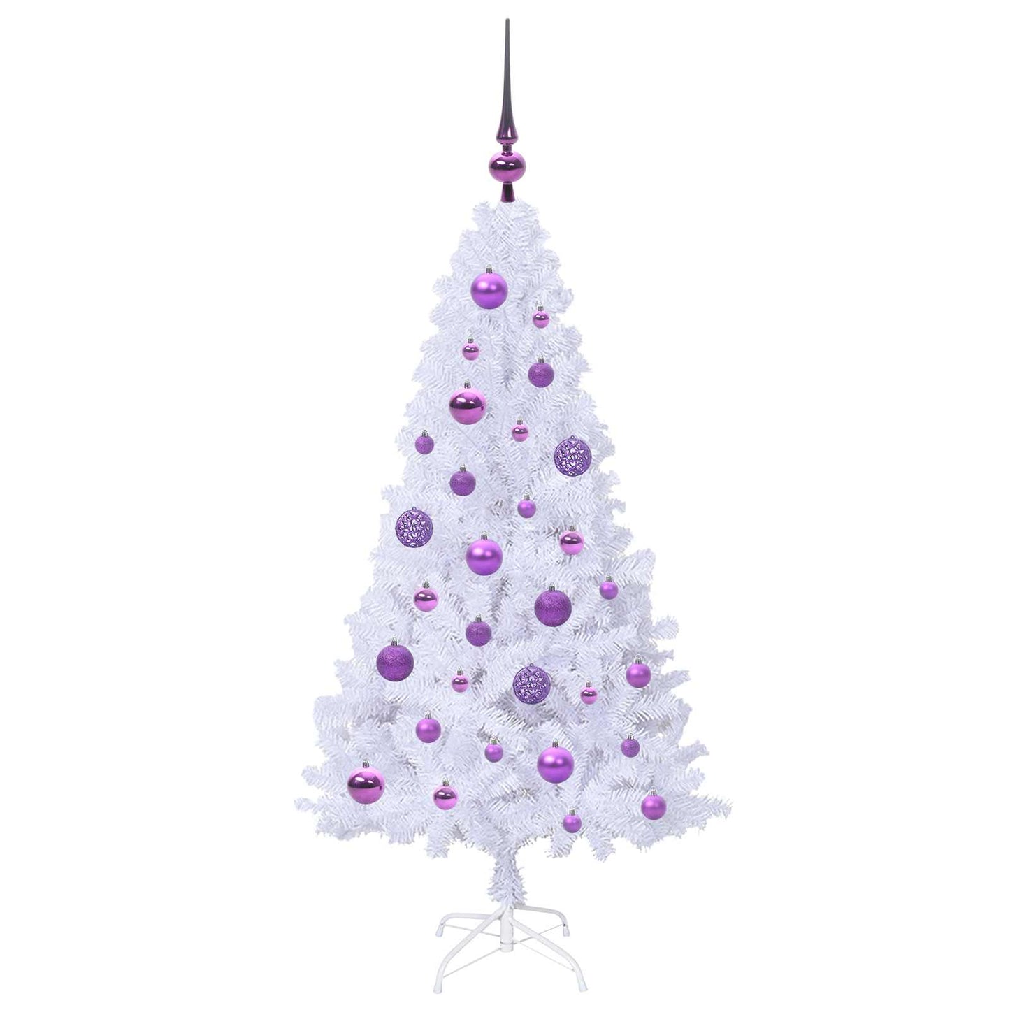 Kunstkerstboom met 150 LED Wit 120 cm PVC en staal