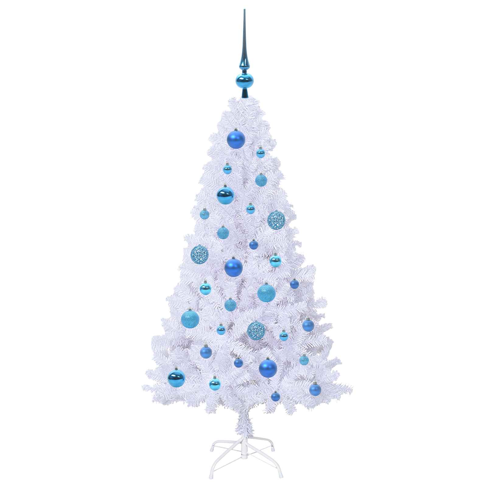 Kunstkerstboom met 150 LED Wit 120 cm PVC en staal