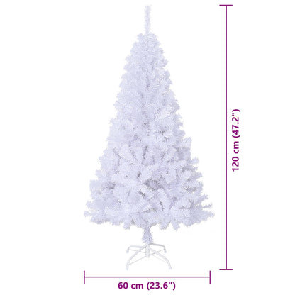 Kunstkerstboom met 150 LED Wit 120 cm PVC en staal