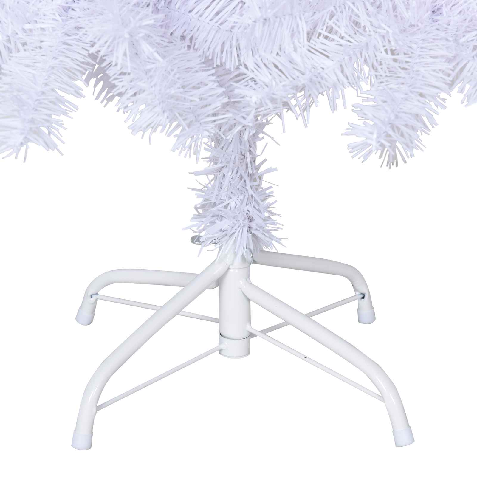 Kunstkerstboom met 150 LED Wit 120 cm PVC en staal