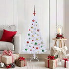 Kunstkerstboom 120 cm wit PVC staal met 150 LED