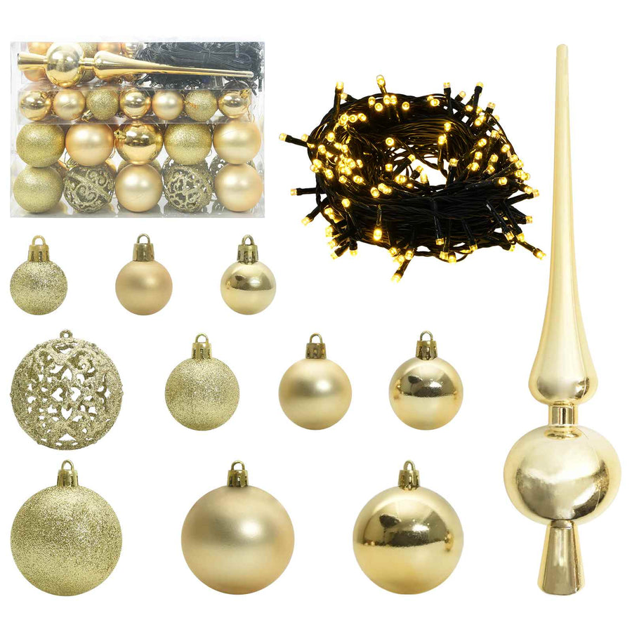 Kunstkerstboom met 150 LED Wit 150 cm PVC en staal