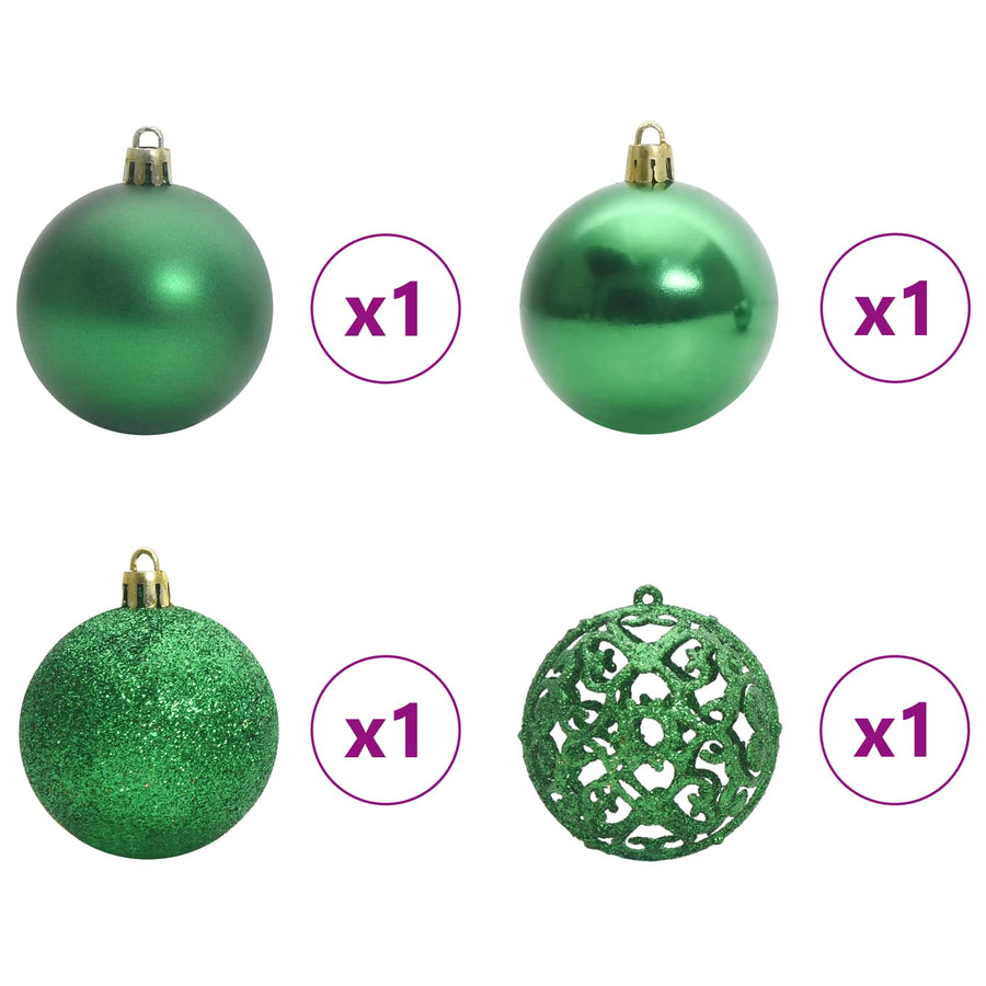 Kunstkerstboom met 150 LED Wit 150 cm PVC en staal