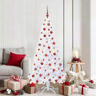 Artificial Christmas Tree with 300 LED White 180 cm PVC and steel