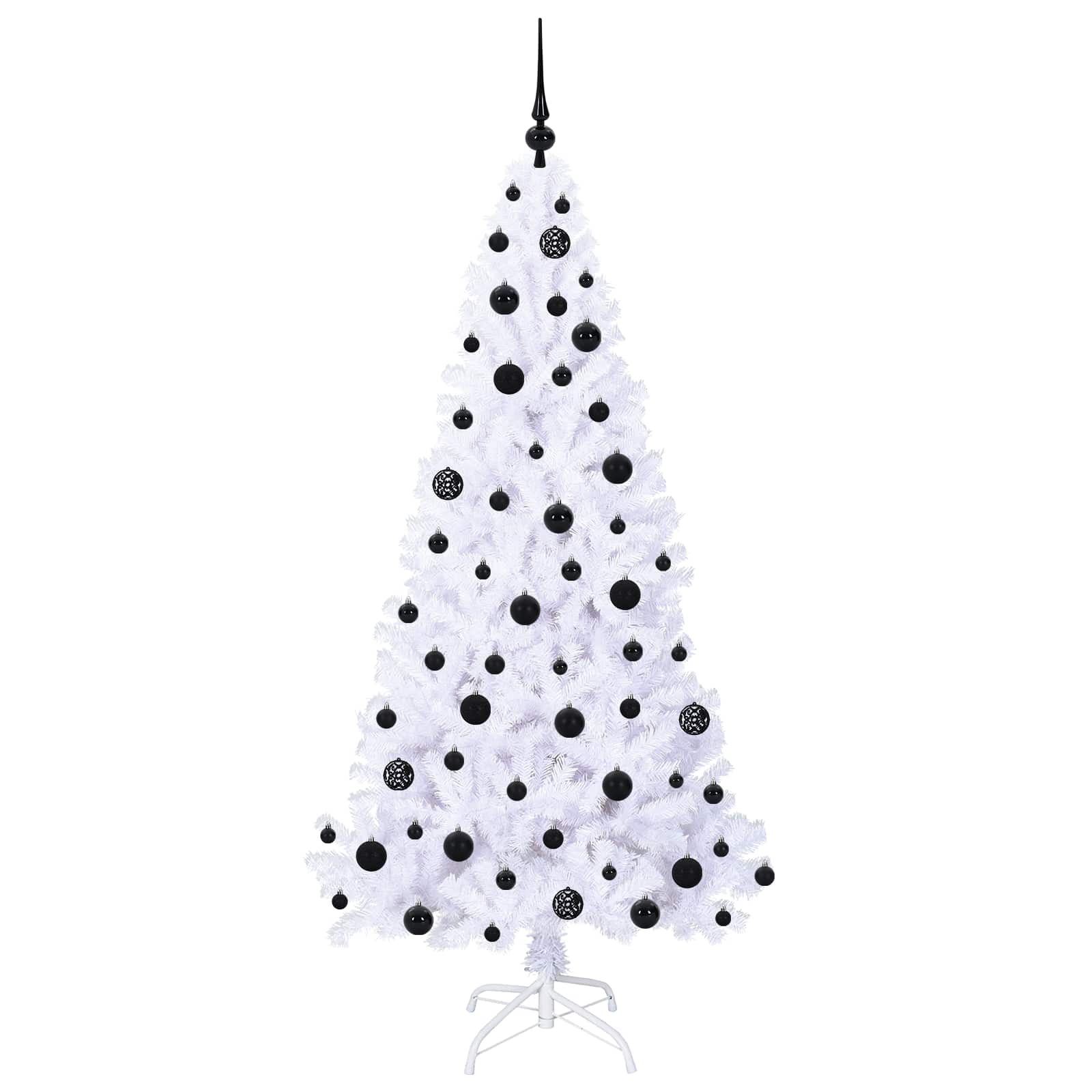 Kunstkerstboom met 300 LED Wit 180 cm PVC en staal