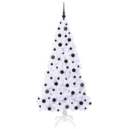 Kunstkerstboom met 300 LED Wit 180 cm PVC en staal
