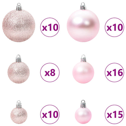 Kunstkerstboom met 300 LED Wit 180 cm PVC en staal