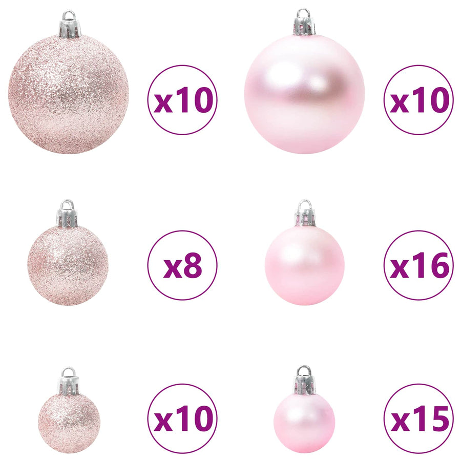 Kunstkerstboom met 300 LED Wit 180 cm PVC en staal