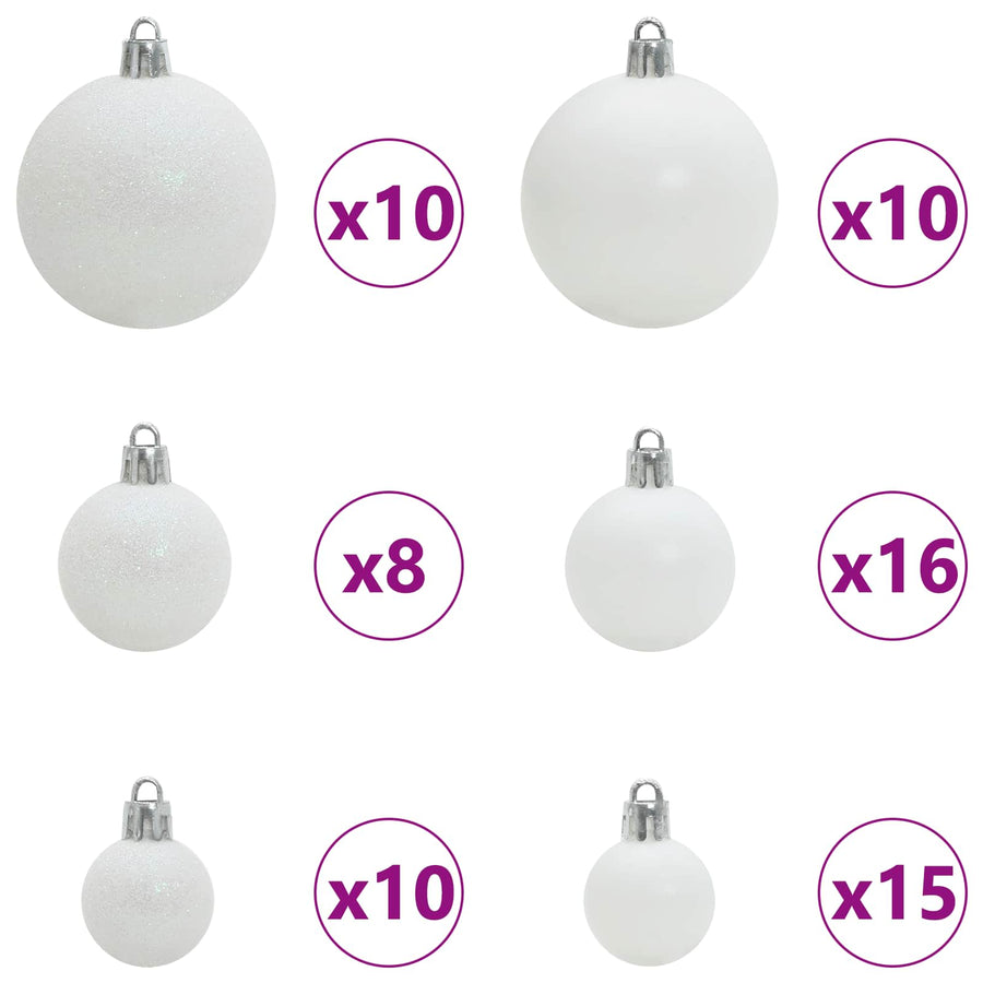 Kunstkerstboom met 300 LED Wit 180 cm PVC en staal