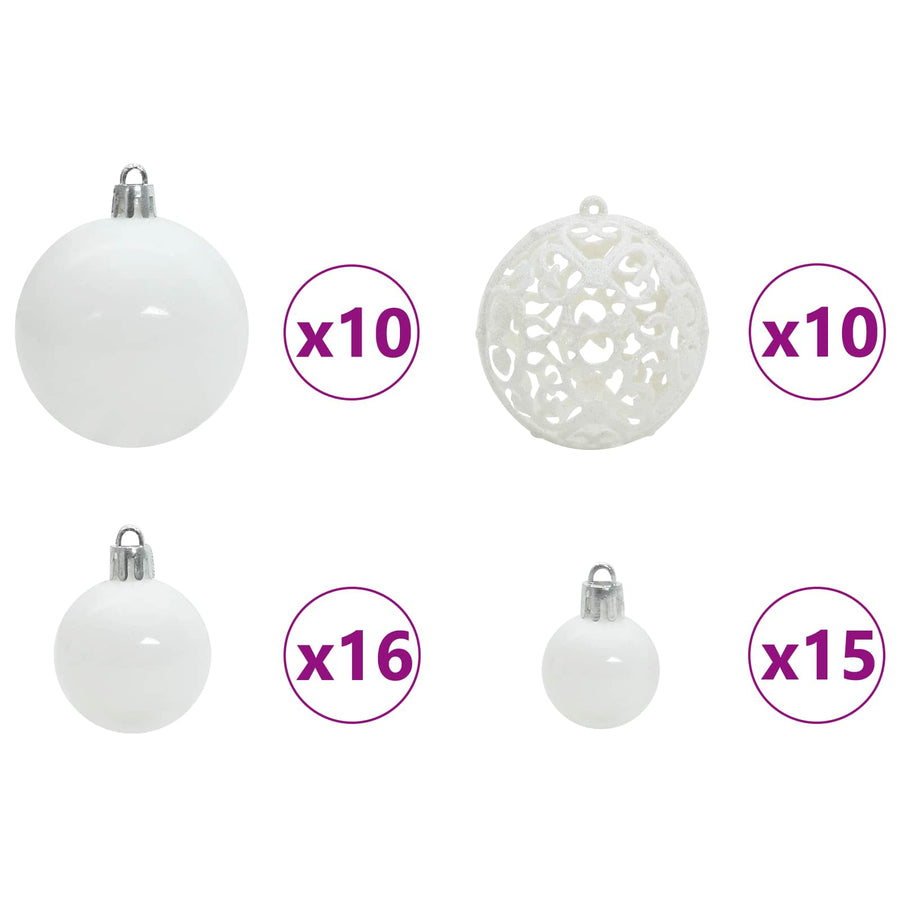 Kunstkerstboom met 300 LED Wit 180 cm PVC en staal