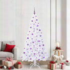 Artificial Christmas Tree with 300 White LEDs 210 cm PVC and Steel