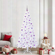 Kunstkerstboom 210 cm wit met 300 paarse LED