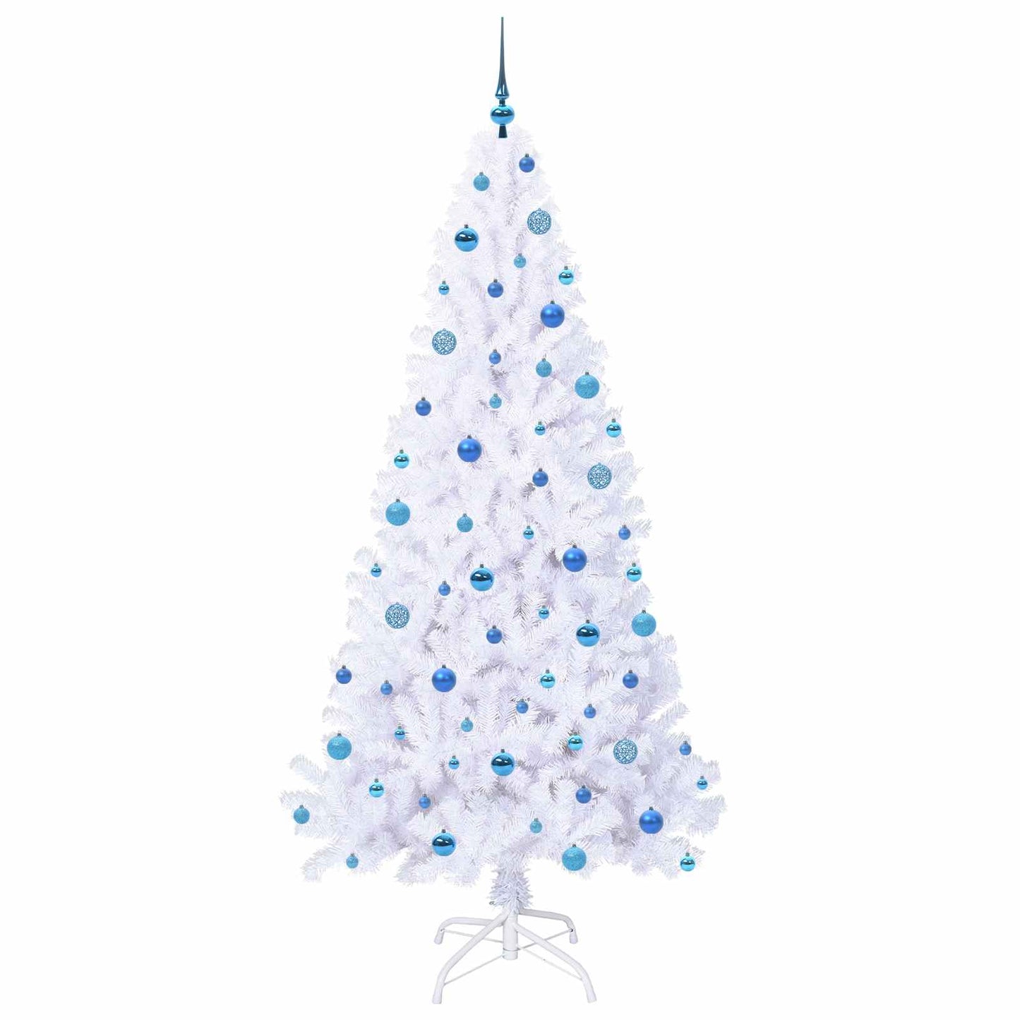 Kunstkerstboom met 300 LED Wit 210 cm PVC en staal