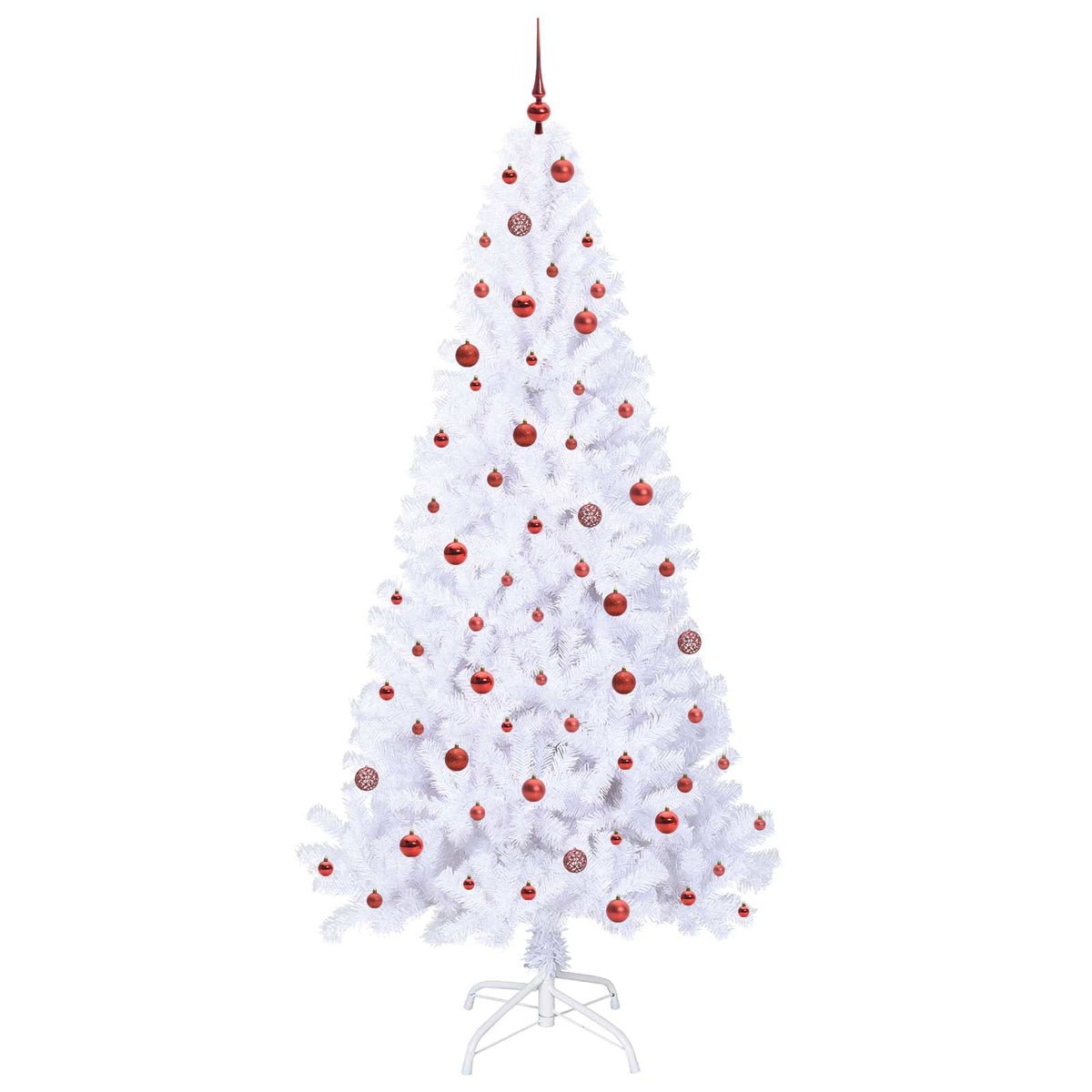 Kunstkerstboom met 300 LED Wit 240 cm PVC en staal
