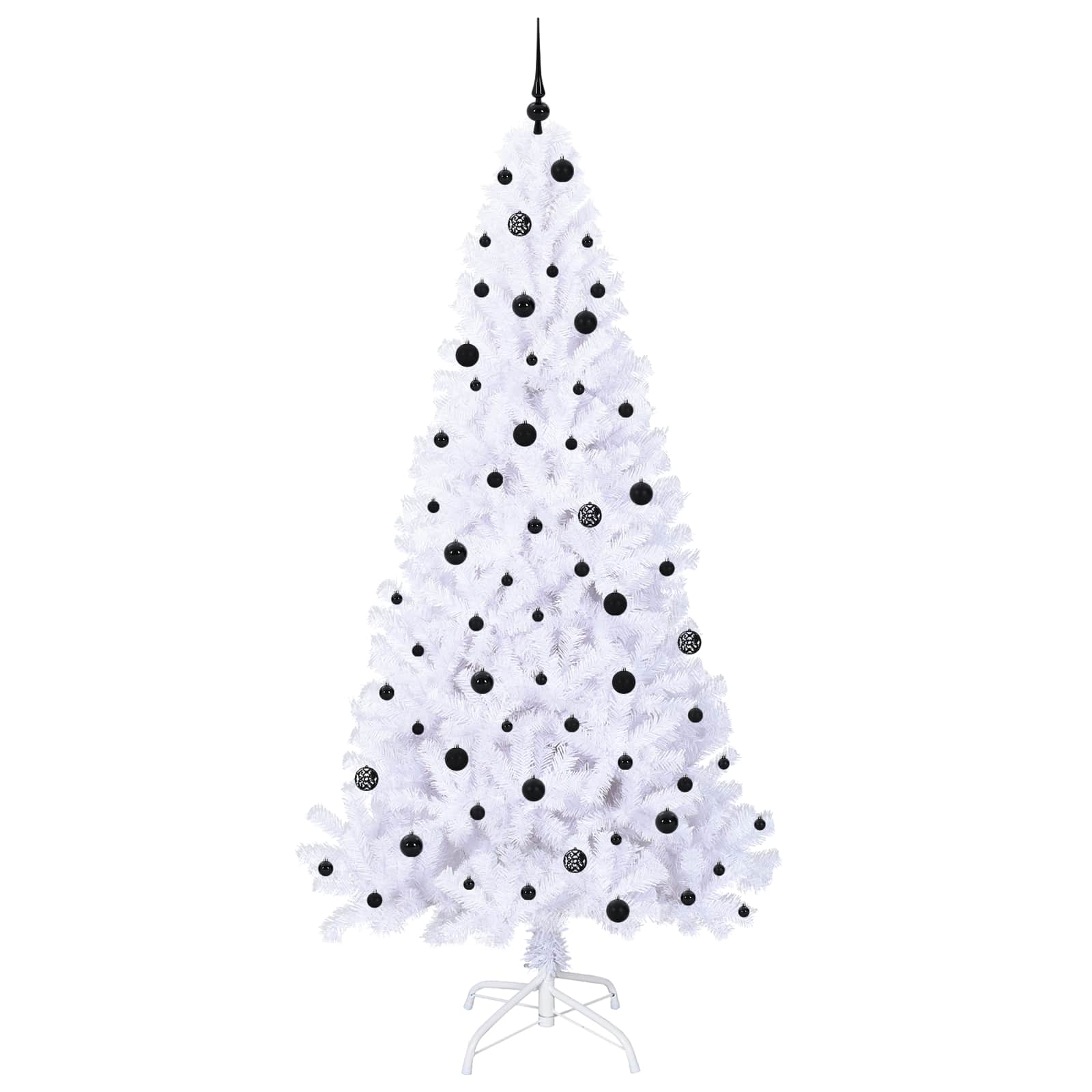 Kunstkerstboom met 300 LED Wit 240 cm PVC en staal