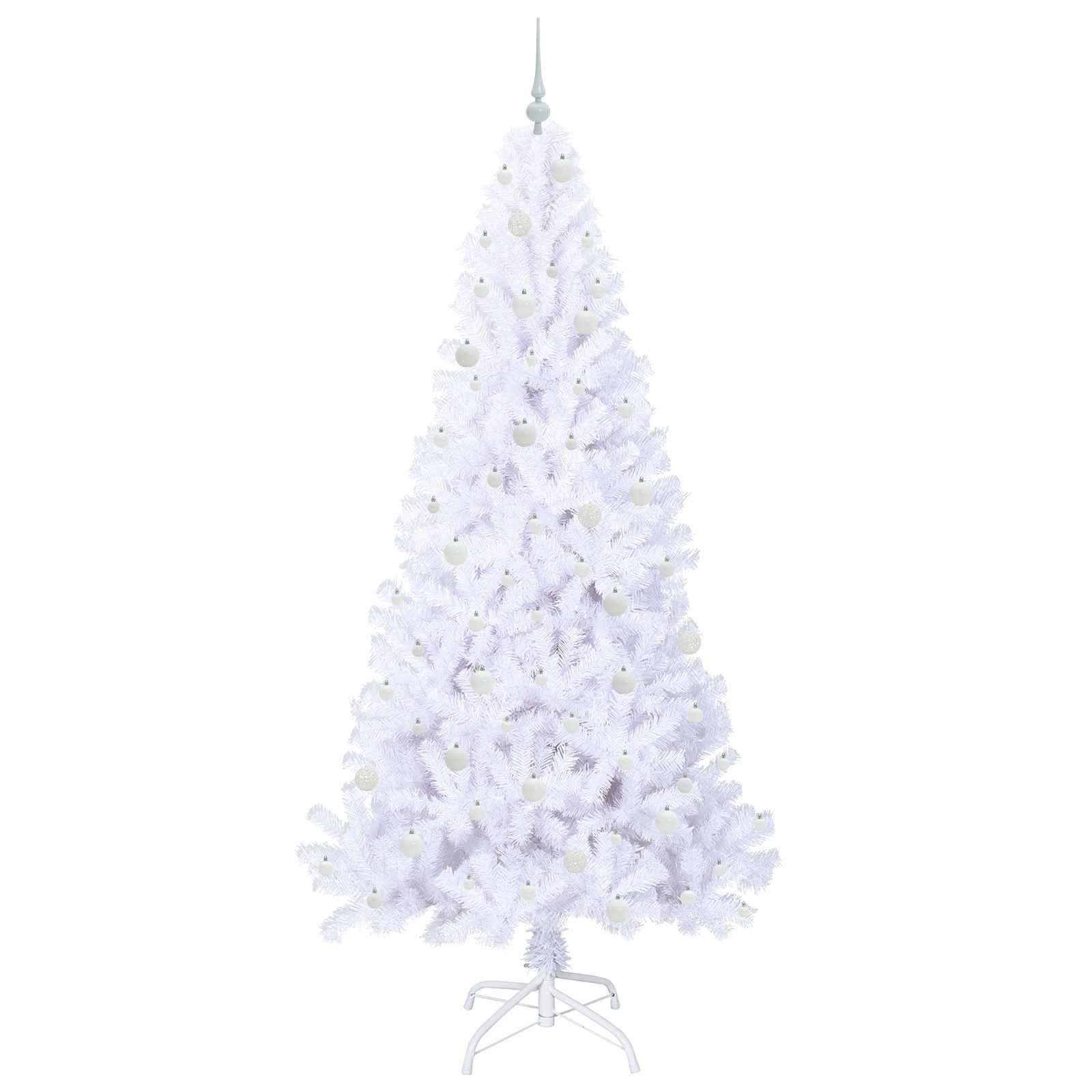 Kunstkerstboom met 300 LED Wit 240 cm PVC en staal