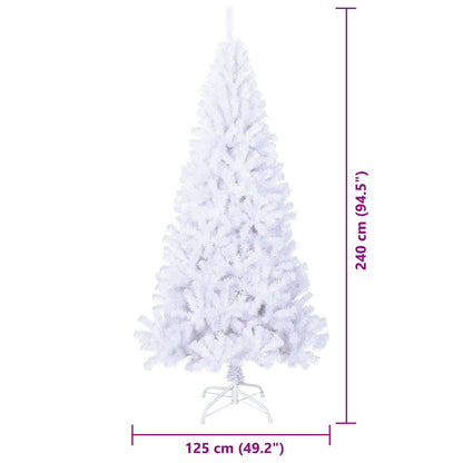Kunstkerstboom met 300 LED Wit 240 cm PVC en staal