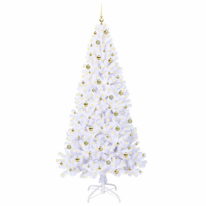 Kunstkerstboom met 300 LED Wit 240 cm PVC en staal