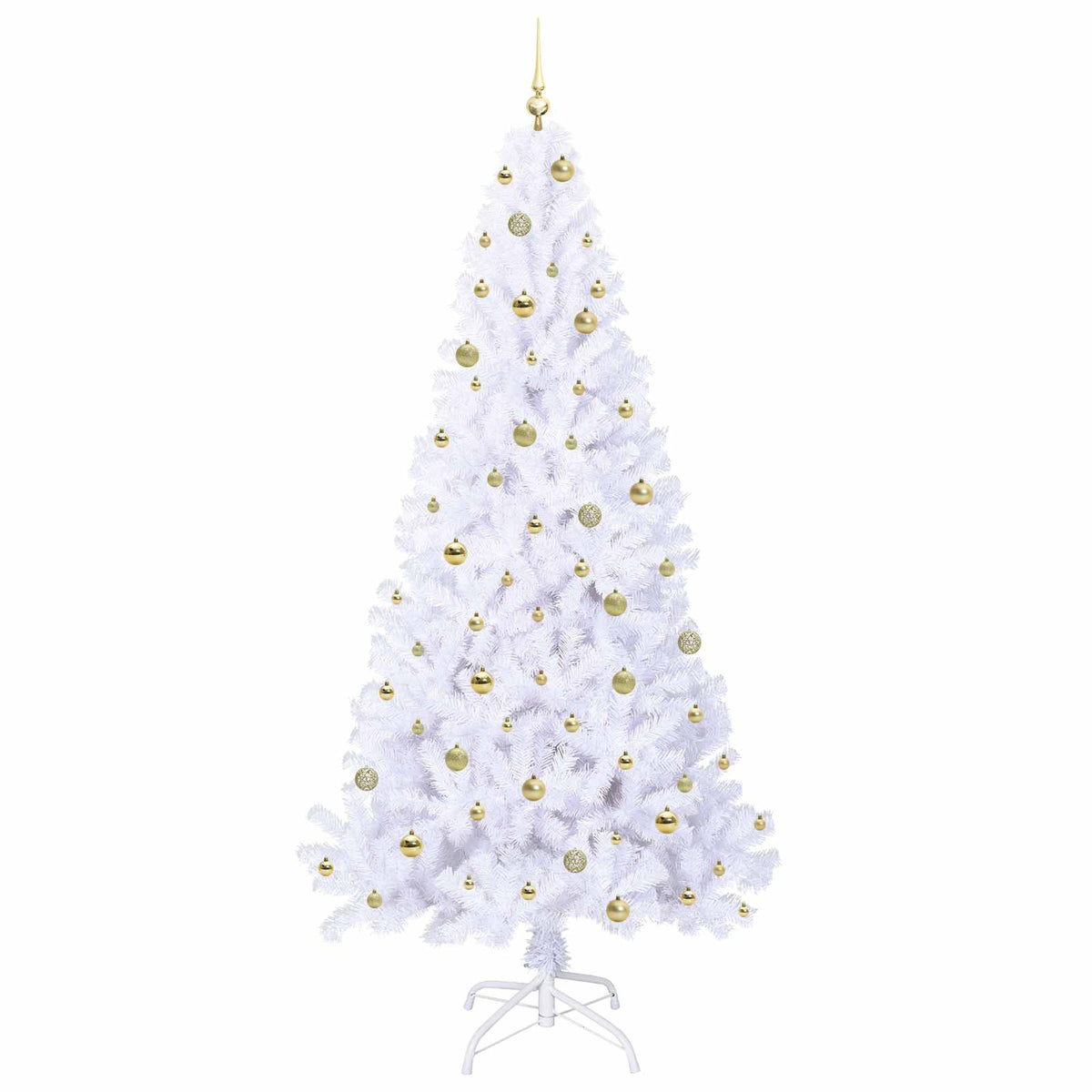 Kunstkerstboom met 300 LED Wit 240 cm PVC en staal