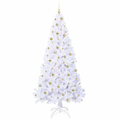 Kunstkerstboom met 300 LED Wit 240 cm PVC en staal