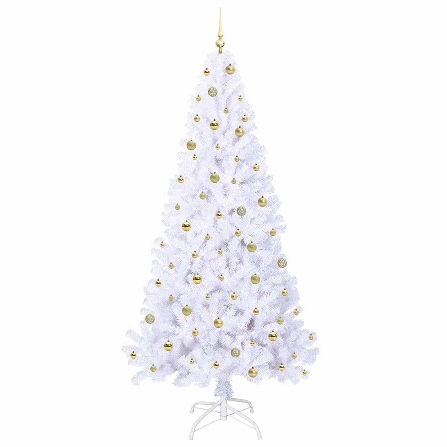 Kunstkerstboom met 300 LED Wit 240 cm PVC en staal