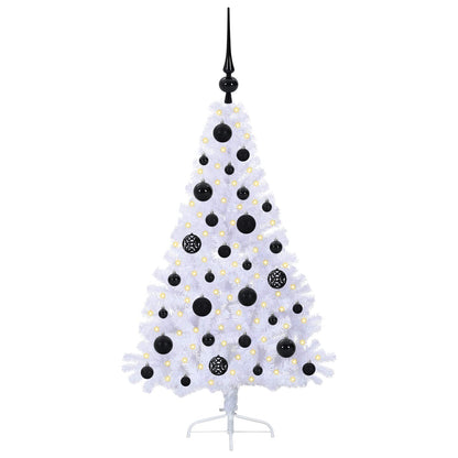 Kunstkerstboom met 150 LED Wit 120 cm PVC en staal