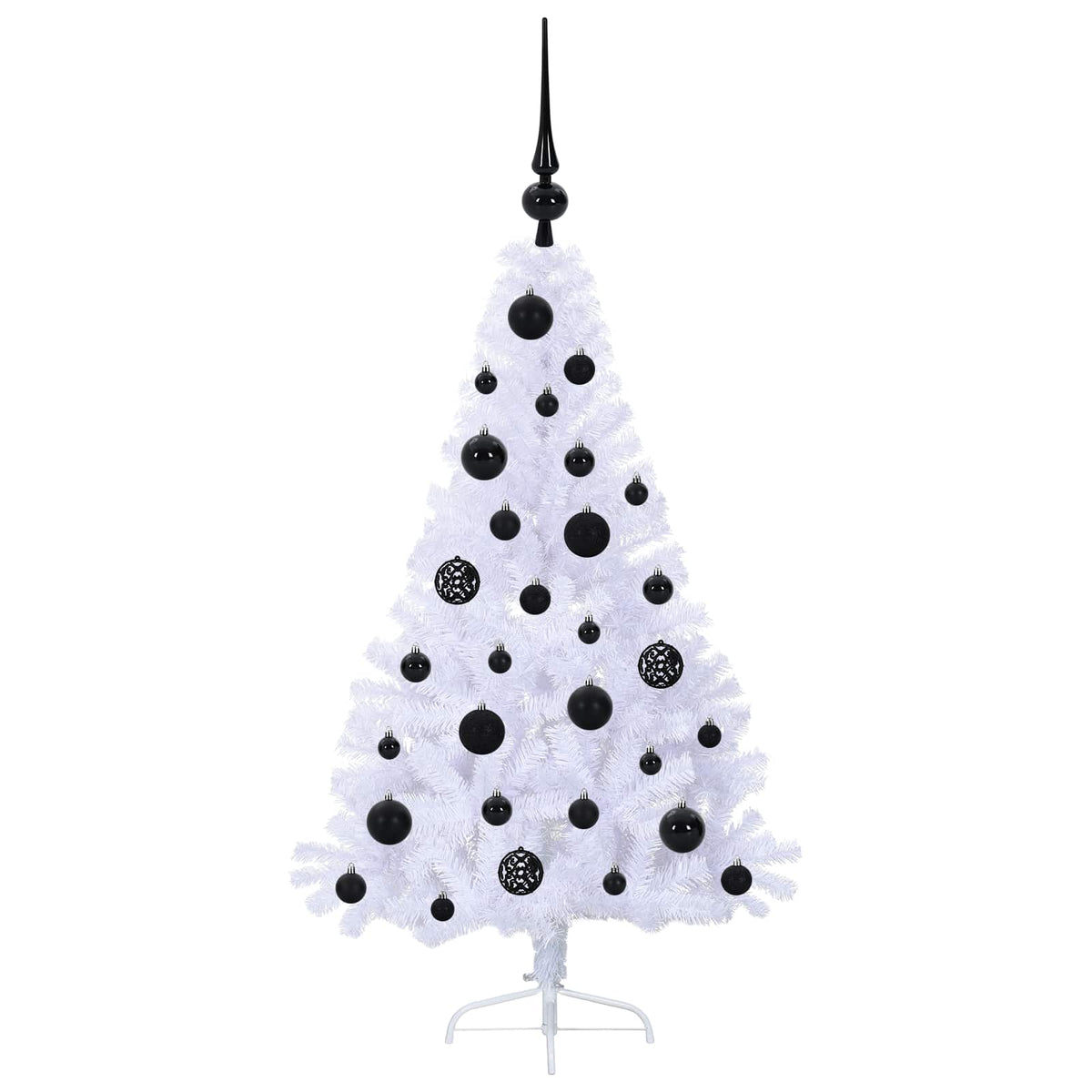 Kunstkerstboom met 150 LED Wit 120 cm PVC en staal