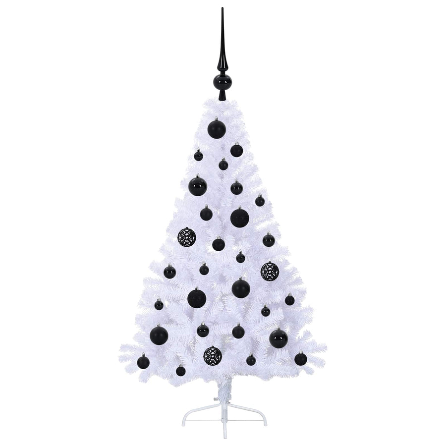 Kunstkerstboom met 150 LED Wit 120 cm PVC en staal