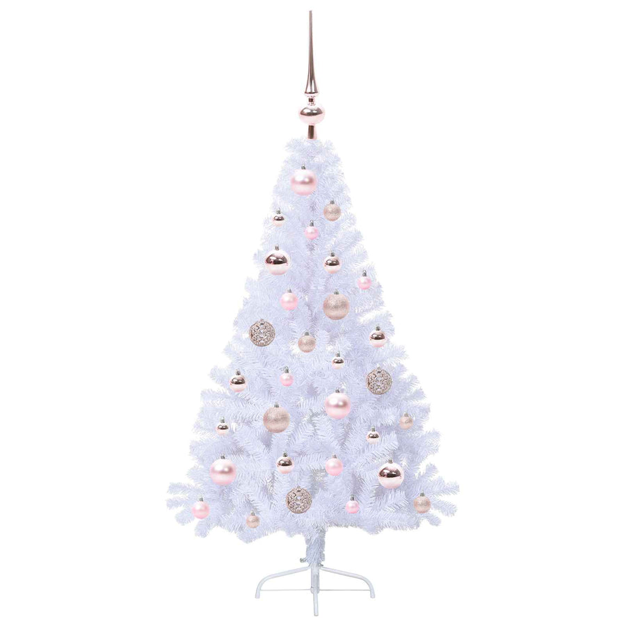 Kunstkerstboom met 150 LED Wit 120 cm PVC en staal