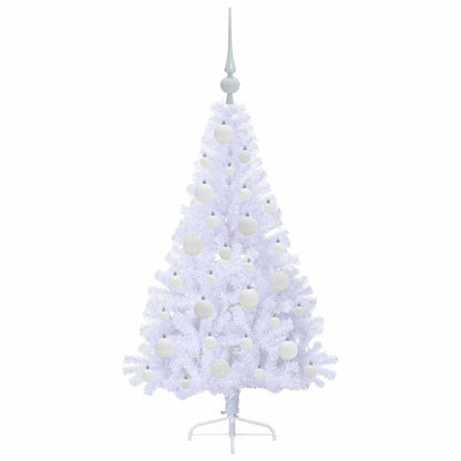 Kunstkerstboom met 150 LED Wit 120 cm PVC en staal