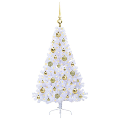 Kunstkerstboom met 150 LED Wit 120 cm PVC en staal