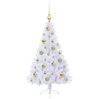 Kunstkerstboom met 150 LED Wit 120 cm PVC en staal