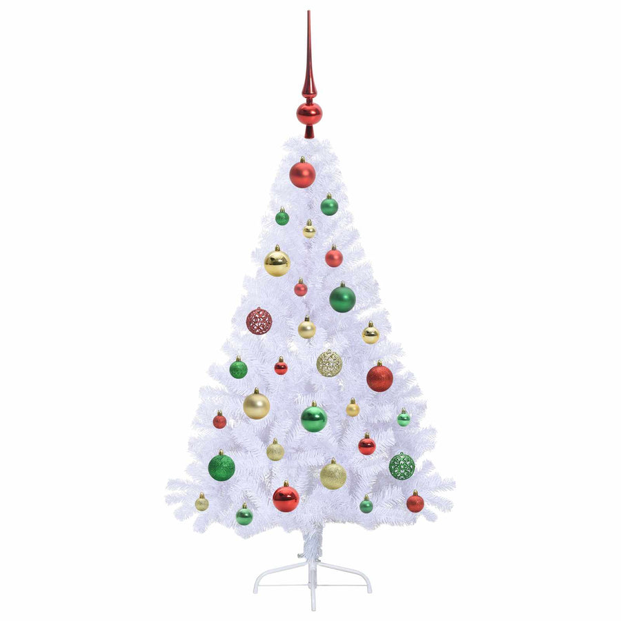 Kunstkerstboom met 150 LED Wit 120 cm PVC en staal