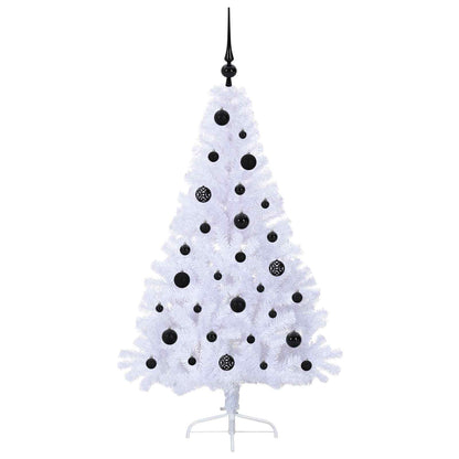 Kunstkerstboom met 150 LED Wit 150 cm PVC en staal