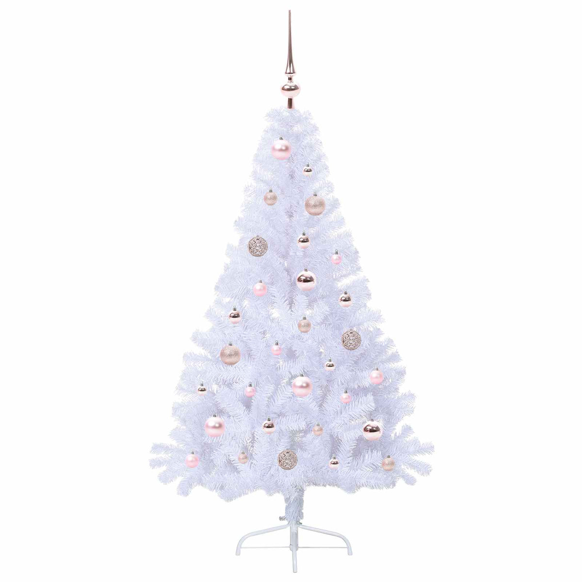 Kunstkerstboom met 150 LED Wit 150 cm PVC en staal
