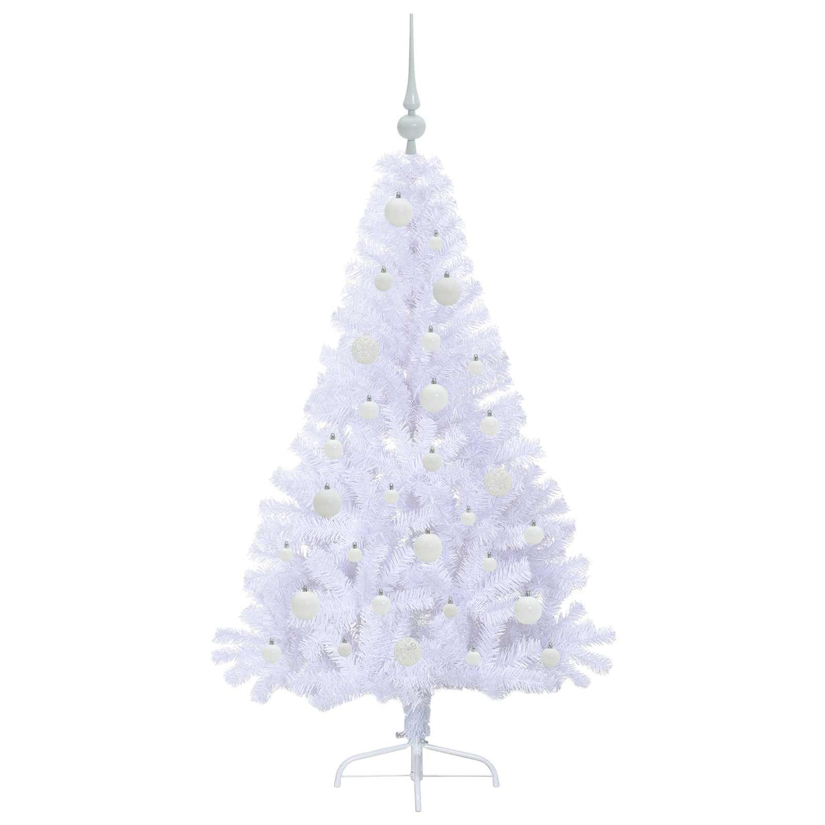 Kunstkerstboom met 150 LED Wit 150 cm PVC en staal