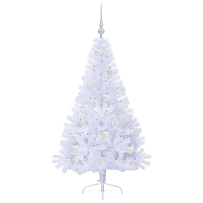 Kunstkerstboom met 150 LED Wit 150 cm PVC en staal