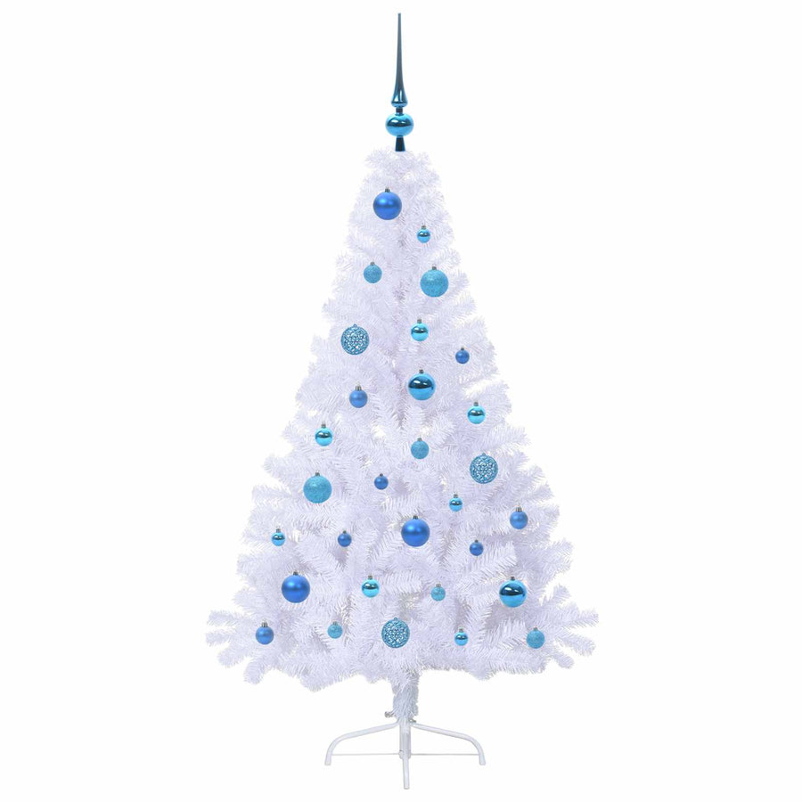 Kunstkerstboom met 150 LED Wit 150 cm PVC en staal