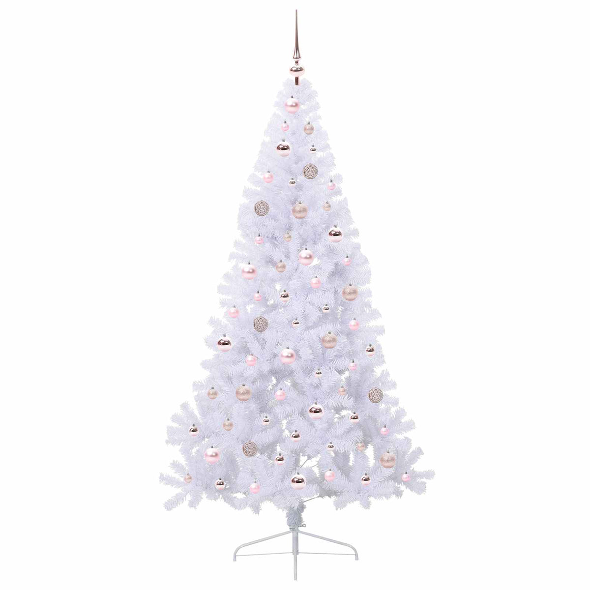 Kunstkerstboom met 300 LED Wit 180 cm PVC en staal