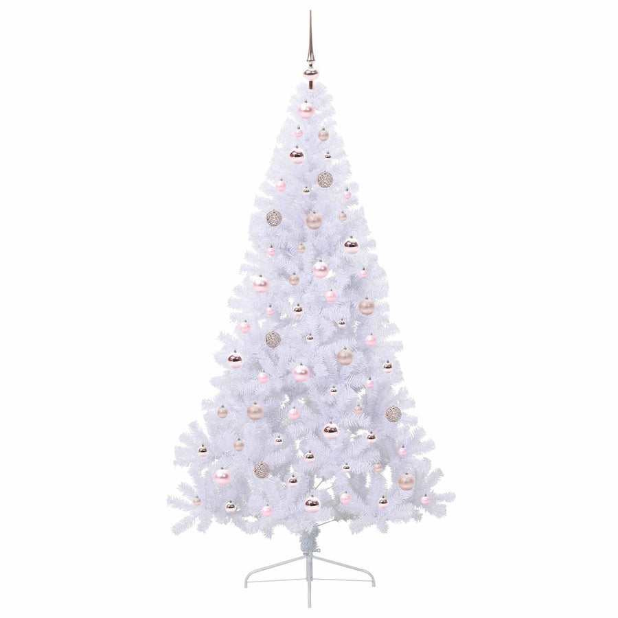 Kunstkerstboom met 300 LED Wit 180 cm PVC en staal
