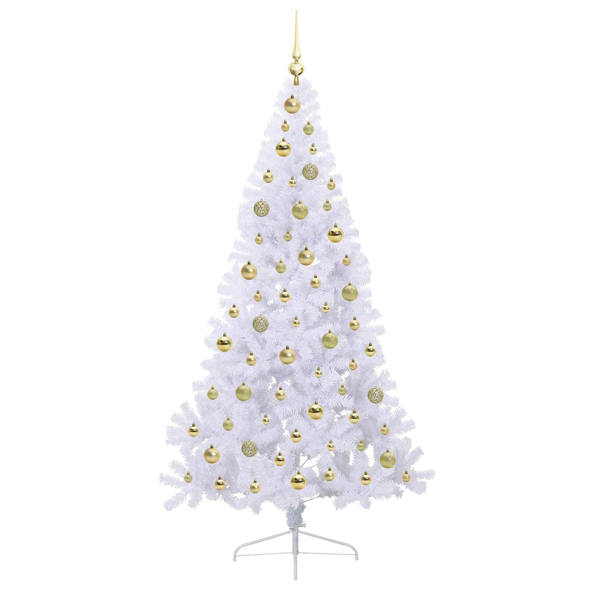 Kunstkerstboom met 300 LED Wit 180 cm PVC en staal